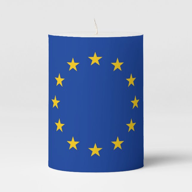 Pillar Candle flag of European Union (Front)