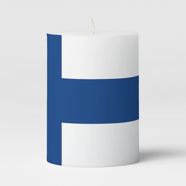 Pillar Candle flag of Finland (Front)