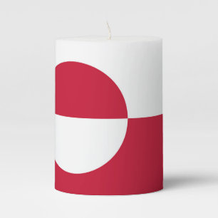Pillar Candle flag of Greenland