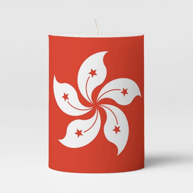 Pillar Candle flag of Hong Kong (Front)