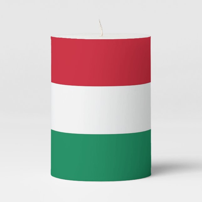 Pillar Candle flag of Hungary (Front)