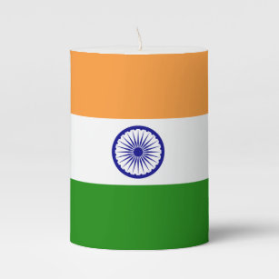 Pillar Candle flag of India
