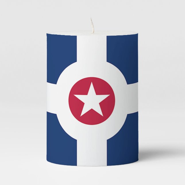 Pillar Candle flag of Indianapolis, USA (Front)