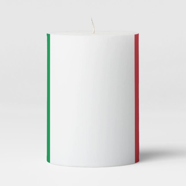 Pillar Candle flag of Italy (Front)