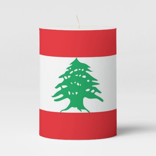 Pillar Candle flag of Lebanon