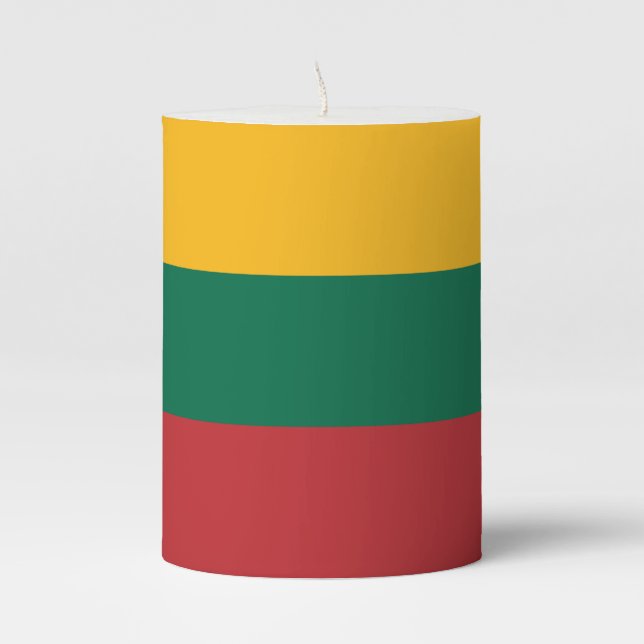 Pillar Candle flag of Lithuania (Front)