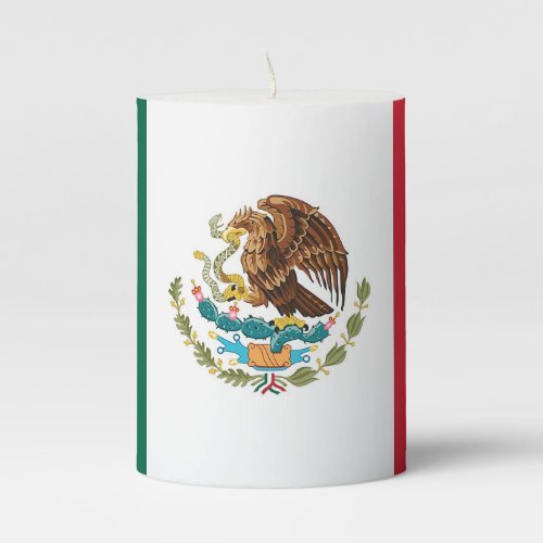 Pillar Candle flag of Mexico
