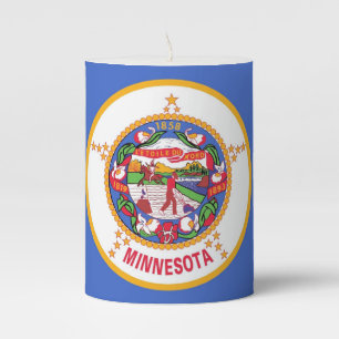 Pillar Candle flag of Minnesota State, USA