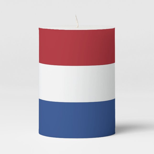 Pillar Candle flag of Netherlands (Front)
