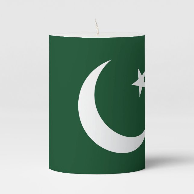 Pillar Candle flag of Pakistan (Front)