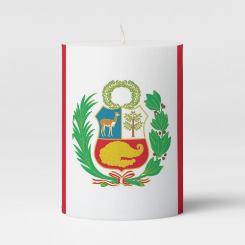 Pillar Candle flag of Peru
