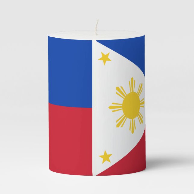 Pillar Candle flag of Philippines (Back)