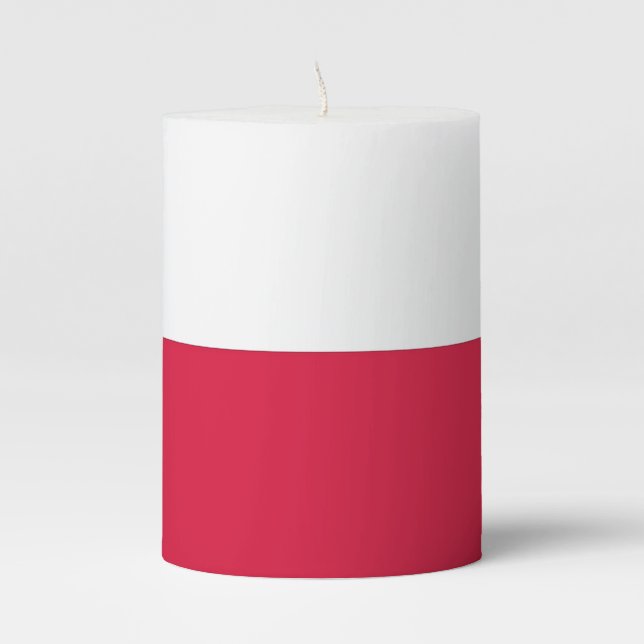 Pillar Candle flag of Poland (Front)