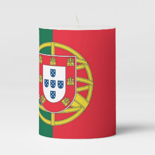 Pillar Candle flag of Portugal
