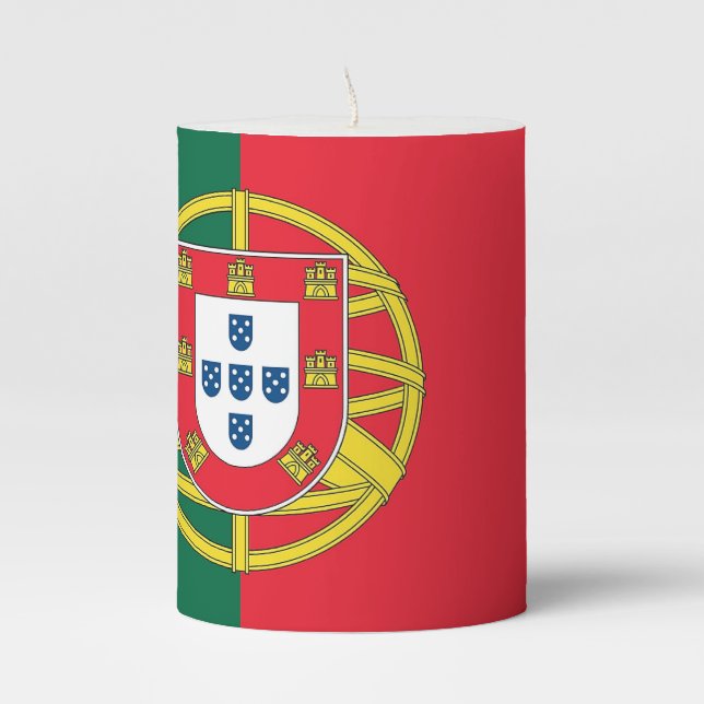 Pillar Candle flag of Portugal (Front)