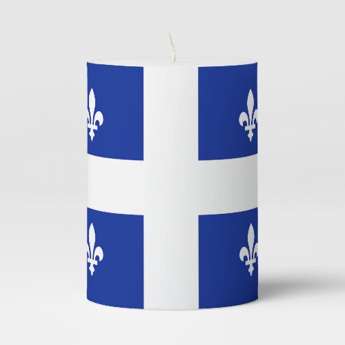 Pillar Candle flag of Quebec Canada