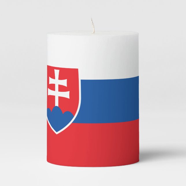 Pillar Candle flag of Slovakia (Front)