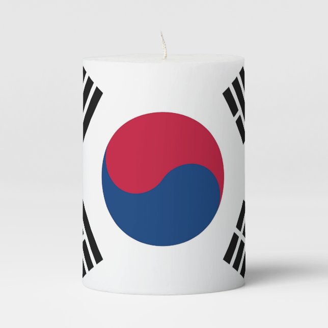 Pillar Candle flag of South Korea (Front)