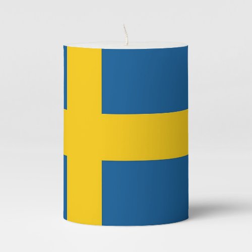 Pillar Candle flag of Sweden