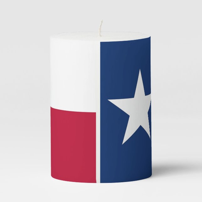 Pillar Candle flag of Texas State, USA (Back)