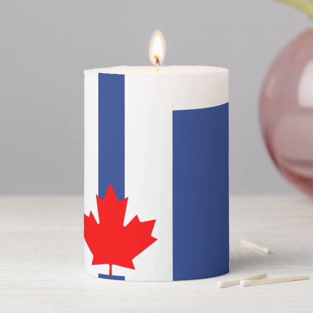 Pillar Candle flag of Toronto, Canada (In Situ)