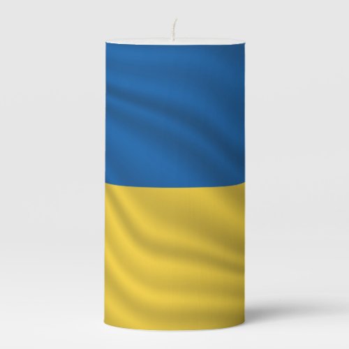 Pillar Candle flag of Ukraine