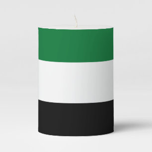 Pillar Candle flag of United Arab Emirates