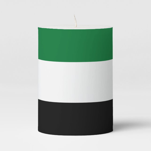 Pillar Candle flag of United Arab Emirates (Front)