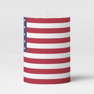 Pillar Candle flag of United States of America