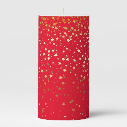 Pillar Candle_Gold Stars Pillar Candle