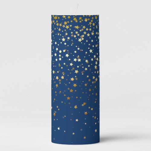 Pillar Candle_Gold Stars Pillar Candle