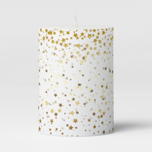 Pillar Candle_Gold Stars Pillar Candle