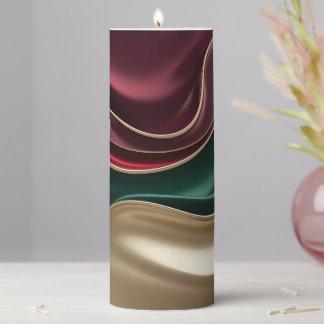 Pillar candle in stylish abstract graphic