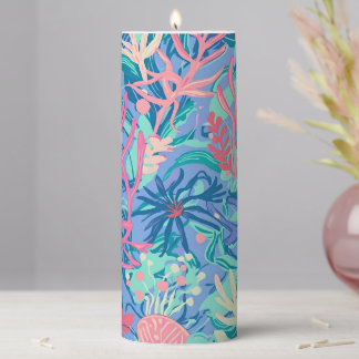 Pillar candle in stylish graphic