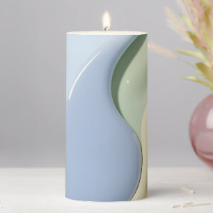 Pillar candle in stylish graphic