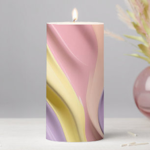 Pillar candle in stylish graphic