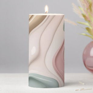 Pillar candle in stylish graphic