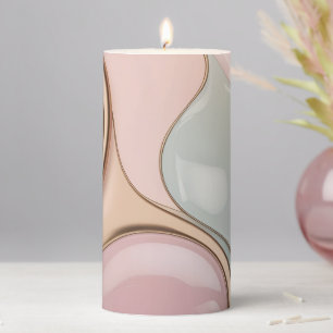 Pillar candle in stylish graphic
