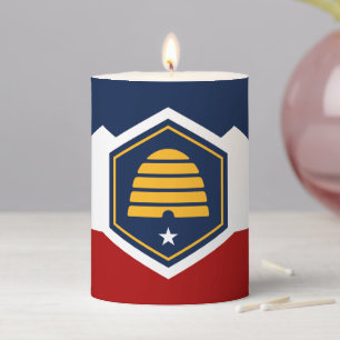 Pillar Candle new flag of Utah, USA