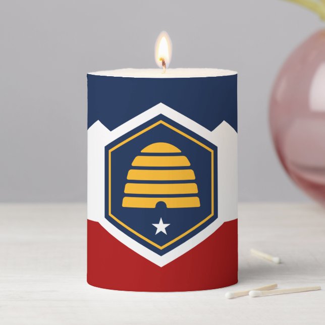 Pillar Candle new flag of Utah, USA (In Situ)