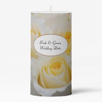 Pillar Candle Roses Design (Personalize) 