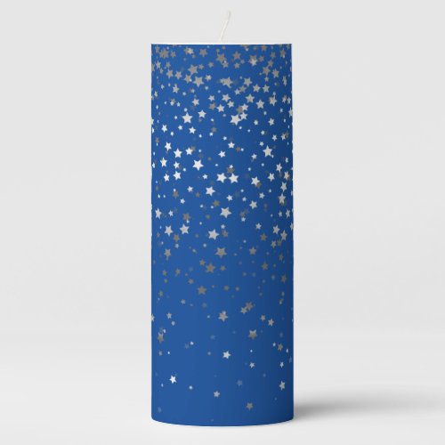 Pillar Candle_Silver Stars Pillar Candle