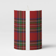 pillar candle - Stewart/Stuart Tartan