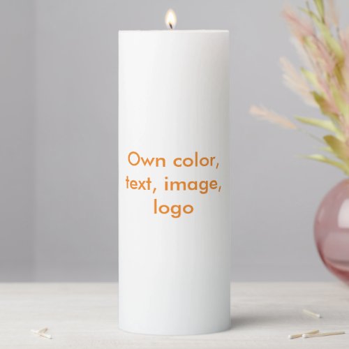 Pillar Candle uni White _ own Color