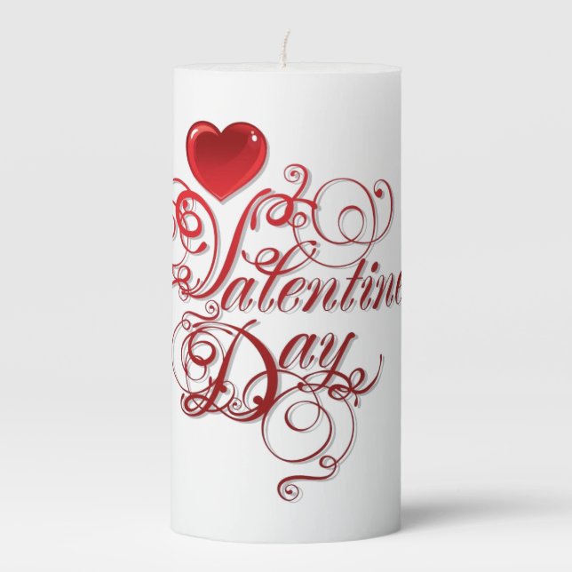 Pillar Candle-Valentines Day Candle (Front)