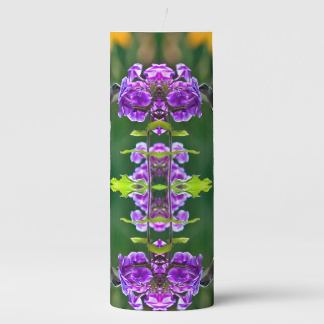 Pillar Candle with Hummingbird design (Front)