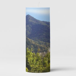 Pillar Candle with photo of Mt Tamalpais