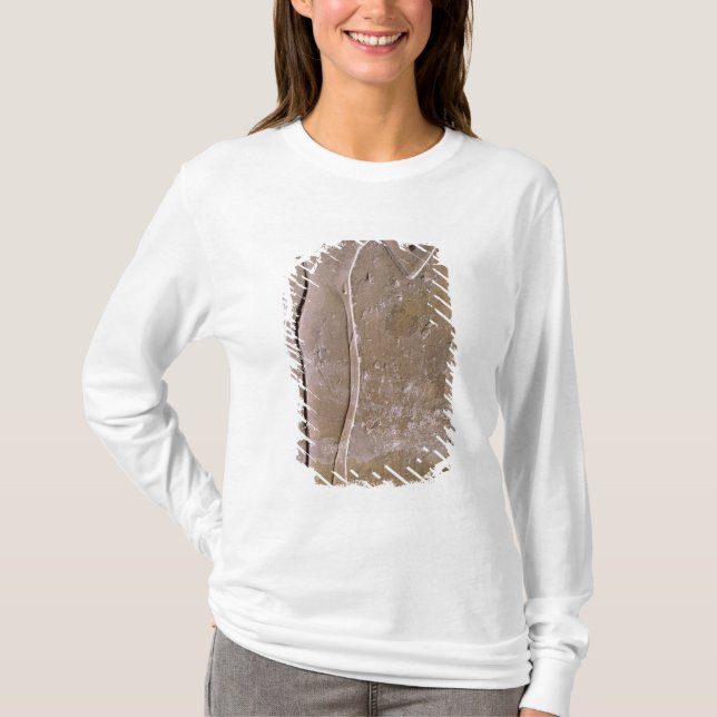 Pillar depicting a woman smelling a lotus flower T-Shirt (Front)