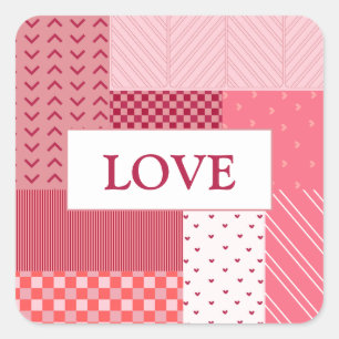Pillar Love Candle Square Sticker