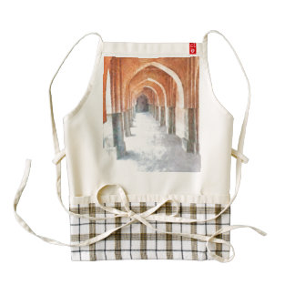 Pillars in a heritage Delhi building Zazzle HEART Apron